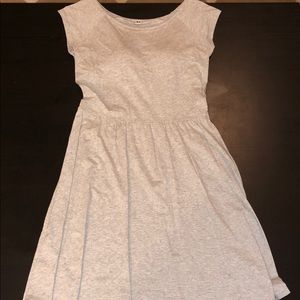 Uniqlo gray cotton A-line dress
